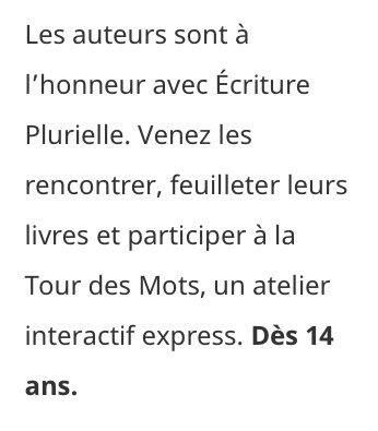 EcritureP's tweet photo. Et oui ! On participe au festival @PopSciences 🥳
Rendez vous samedi prochain pour nous rencontrer, discuter avec des auteurs et autrices passionnant.e.s et profiter de cet atelier d’écriture expresse ! ❤️
#laduchere #lyonscience2019 #litterature #autoedition #atelierdecriture https://t.co/S2XEYKVzbQ