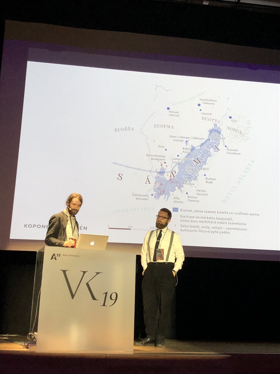 vizknowledge's tweet image. Juuso Koponen &amp;amp; Jonatan Hildén @koponenhilden talking about their intriguing #Atlas of Finland project. Looking forward to this! #vk19 #vizknowledge