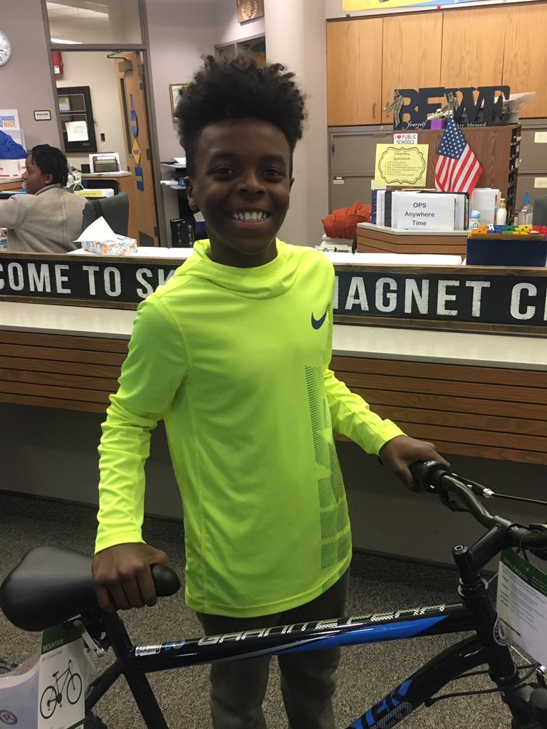 This is what it looks like when you set goals, reach them and win a bike because of your success.  Thank you to our P4K community volunteer Goal Buddies! #OPSproud
