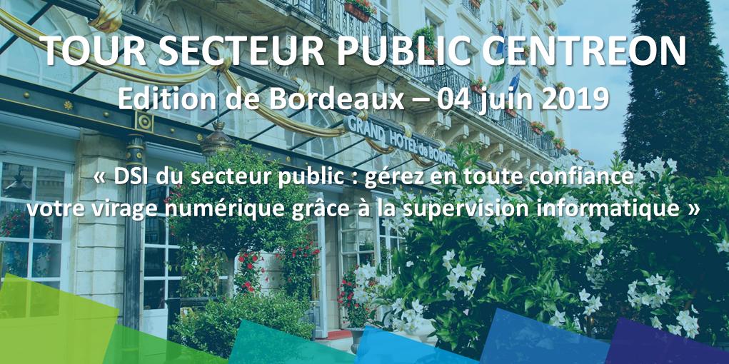 [Tour Secteur Public Centreon - #Bordeaux] Matinée d’échanges avec les retours d’expérience des équipes IT de <a href="/BxMetro/">Bordeaux Métropole</a>, <a href="/NvelleAquitaine/">Nouvelle-Aquitaine</a> et <a href="/lolokaiconseil/">Lolokai Conseil</a>. Inscrivez-vous dès maintenant : ow.ly/YHwT30ox3Hj