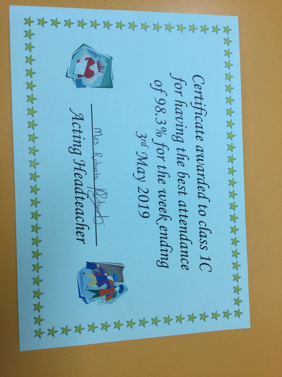 Yr1GUPS's tweet photo. Class 1C received the FP attendance certificate for the second week running! Also 19 children received a certificate for achieving above the school attendance target. Gwaith ! @Yr1GUPS  #GUPS  #GUPSAtt https://t.co/TFrMA2xRic