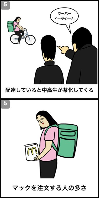ウーバーイーツ配達員のtwitterイラスト検索結果 古い順