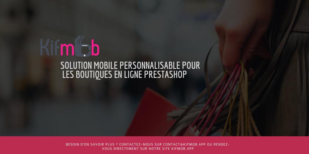 Kif_mob's tweet photo. Kifmob est votre nouveau partenaire #ecommerce, qui crée votre #applicationmobile sur-mesure pour votre boutique en ligne #Prestashop.

 👉Découvrez notre solution sur https://t.co/ENqG3iwD2b
💡 Comment ça marche ? https://t.co/BZoWdxFTZk
💲Nos tarifs https://t.co/H8zH08qQsY https://t.co/d6UvieYXsD