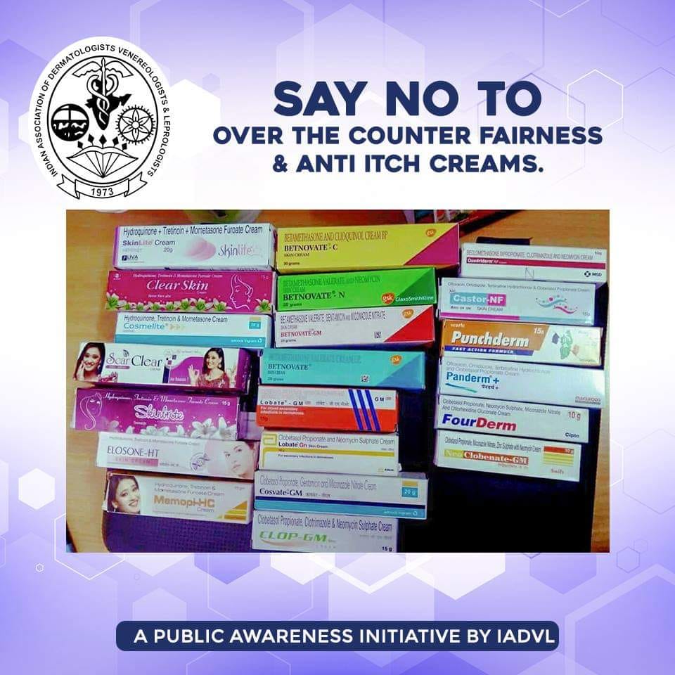 SuperSwarnakar's tweet photo. Say No to over the counter fairness, acne and anti itch creams.
Always consult a qualified &amp; experienced dermatologist.

Call: 0731-406 0820, +91-9826222379
#IADVLSkin #IADVL #SkinCare #Dermatologists #Drbhavesh #Drswarnkar #Indore https://t.co/HhMGNOJHhw