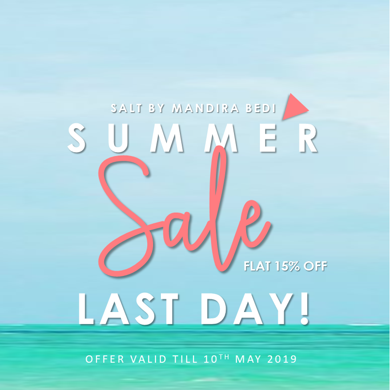 mandiradesigns's tweet photo. Our #SummerSale Ends Today @ 11pm IST
HURRY!! Grab the offer till it last !!
Click here 👇
https://t.co/jFJ9JcjMfz  to avail the hottest SALE on #SaltByMandiraBedi at FLAT 15% OFF!

#MandiraBedi #Sale #Discount #Sari #Sarinotsorry #SexyAsSalt #CelebrityFashion #BeachSarees https://t.co/WLv1wHozbd