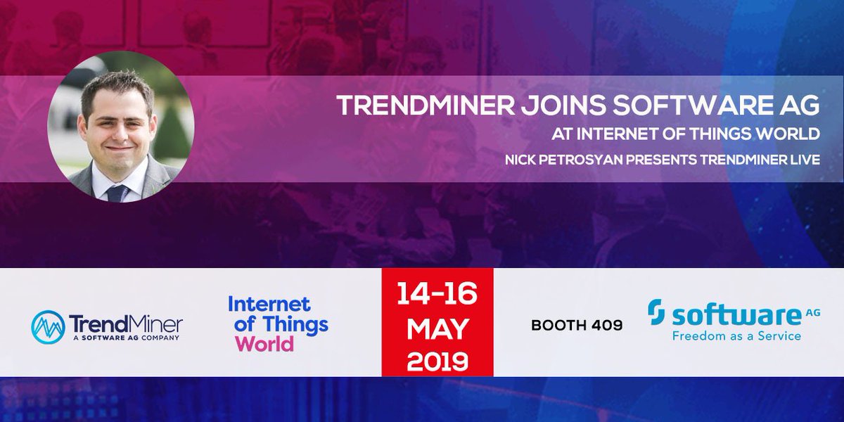 TrendMining's tweet photo. Are you attending @IoTWorld? Donโt miss to discuss your Industrial Analytics challenges with #NikitaPetrosyan at #booth409 of #SoftwareAG or to see #TrendMiner live in action. https://t.co/VBvIRuxNVj
#iiot #timeseriesdata #selfserviceanalytics #freedomasaservice #iot https://t.co/ZJNfKwVQfb