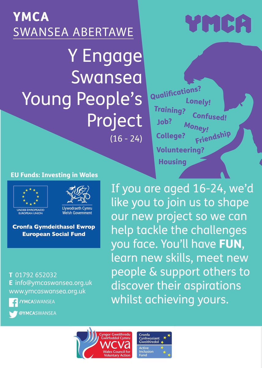 Charlotte_Cymru's tweet photo. #Employability projects @YMCASwansea support people in #Swansea with #Skills #Experience #Opportunities and #Support ✌️ If you are interested please DM me directly or pop into @YMCASwansea and ask for .@Suraya_YMCA 🤘
#Employment #AllAboutYou #Education #YTraining
@WCVACymru https://t.co/ZgVxCYsgEn
