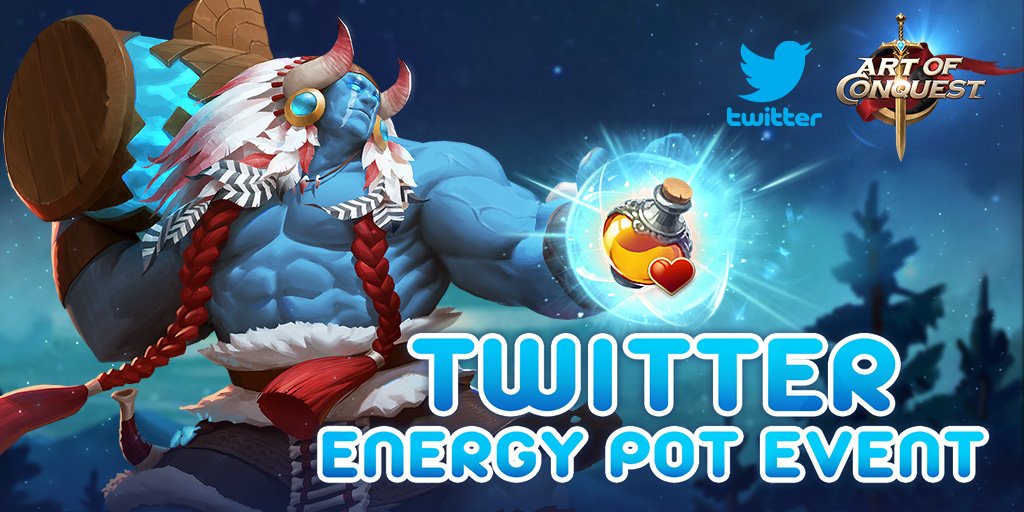 Art of Conquest (@art_of_conquest) on Twitter photo Greetings, Commanders! 👊
Afraid that you will run out of energy? 🔋 No worries! We will give away energy pot bundles to 15 Lucky Commanders! How can you win one?
1. Follow <a href="/Art_of_Conquest/">Art of Conquest</a>
2. RT this tweet
3. Leave your ID and server number.
Deadline: 5/15 - 10:00 AM UTC ⏳ Greetings, Commanders! 👊
Afraid that you will run out of energy? 🔋 No worries! We will give away energy pot bundles to 15 Lucky Commanders! How can you win one?
1. Follow <a href="/Art_of_Conquest/">Art of Conquest</a>
2. RT this tweet
3. Leave your ID and server number.
Deadline: 5/15 - 10:00 AM UTC ⏳