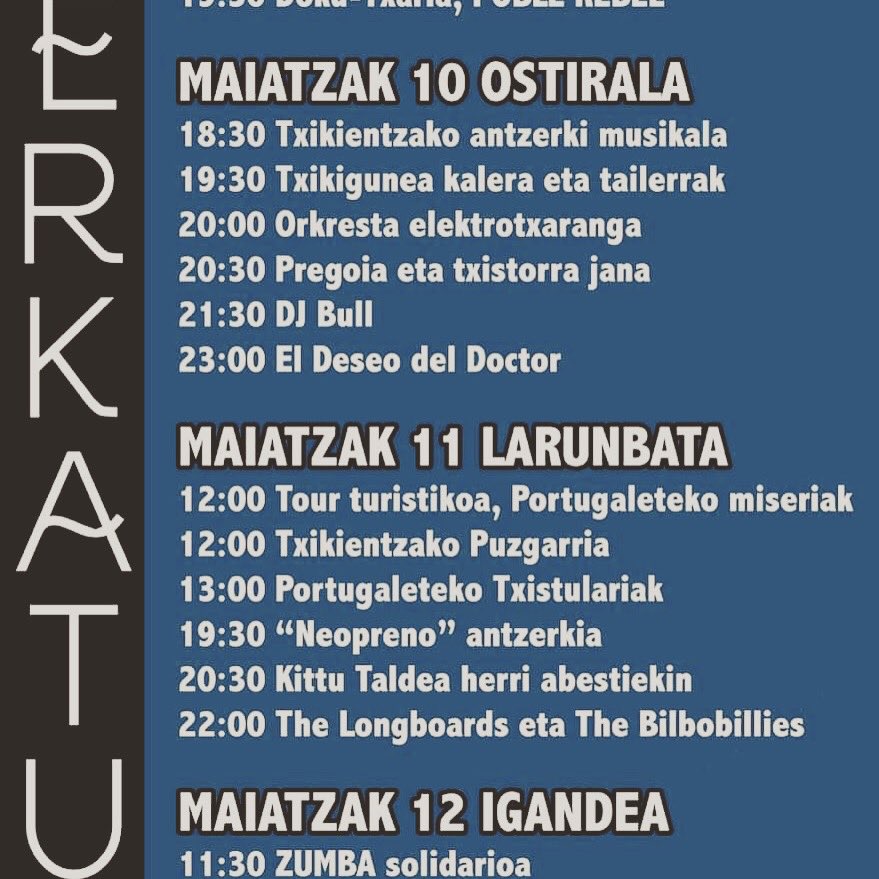 Mañana sábado en Portugalete <a href="/bilbobillies/">The Bilbobillies</a> (hillbilly, blues y rockabilly clásicos) &amp; Longboards (bandaza de sonido surf). "Merkatua" tabernean. Geu hasiko gara, 22:00etan. Erdu, ba!