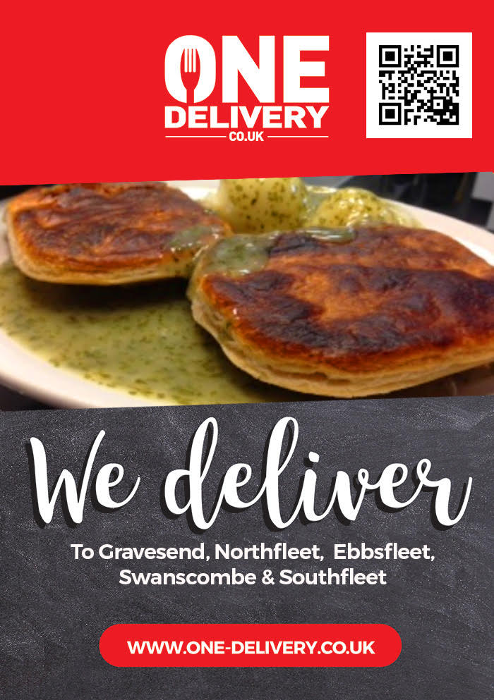 Sies Pie &amp; Mash is now delivering! Order through the 'One Delivery' website or app for delivery to 
Gravesend, Northfleet, Southfleet, Swanscombe &amp; Ebbsfleet. Alternatively, give them a call - 01474364867- for delivery 12pm to 6.00pm. Order before 5.15pm for later deliveries.