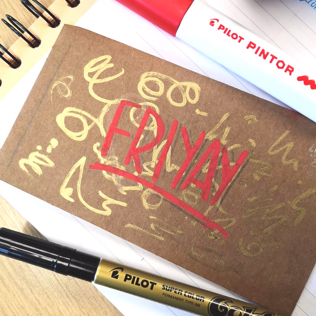 PilotPenUK's tweet photo. It's Friday! Almost time for the weekend, hope everyone has a great weekend! ๐๐๐๐ #KeepDoodling #FriXion #Pintor #Friyay #Happy #Drawing https://t.co/NwftnbBQfk