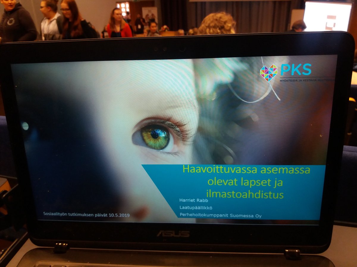Harriet_Rabb's tweet photo. #Vulnerable #Children & #Climate #Grief. My presentation today @ Finnish #SocialWork #research event #STTP2019 @PKS_perhehoitoa https://t.co/TcPnHVsKag