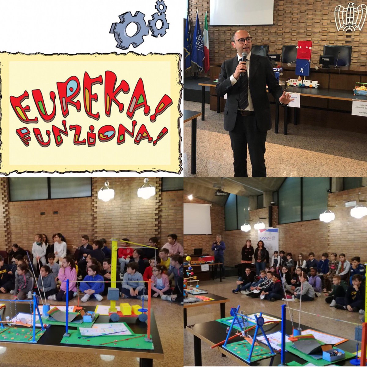 salvadeomarco's tweet photo. @ConfindustriaPV #Pavia 7° edizione progetto “Eureka! Funziona!”, promosso da #Federmeccanica patrocinato dal #MIUR. Le 4^ e 5^ classi delle scuole elementari vivono un’esperienza di #creatività, #conoscenza, #sperimentazione, #autoapprendimento Sono i futuri #Imprenditori ! https://t.co/7LDwnurvgP