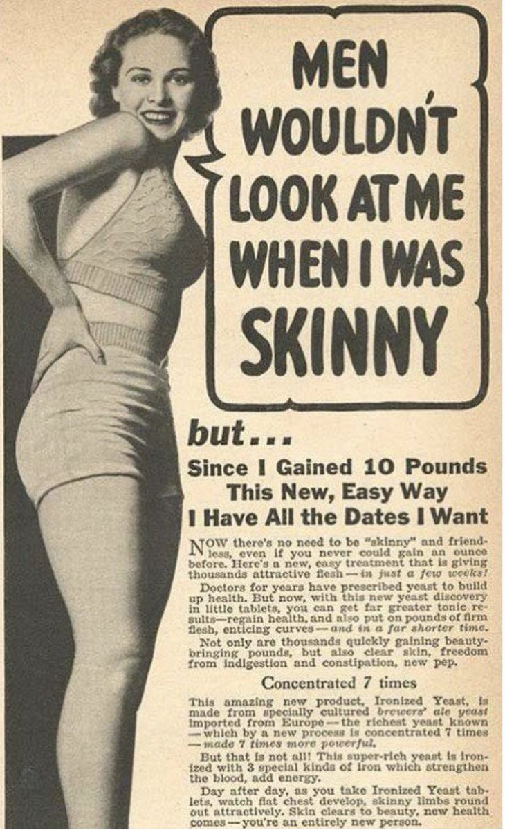 art_deco711's tweet photo. How mentalities have changed...
🍔🍟🍝☺️❤️✨
#skinnylegend #isfatbad #ad https://t.co/of9GSzojtw