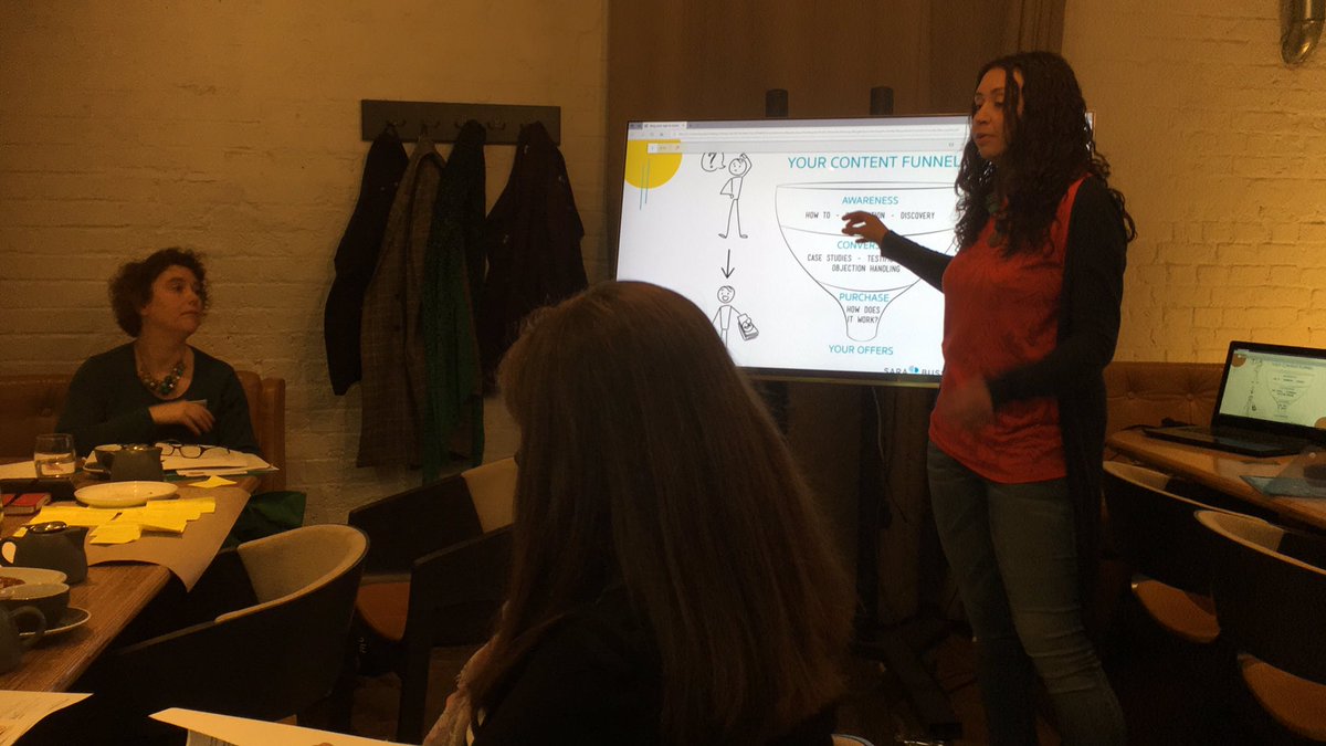 Silvia_PinkSEO's tweet photo. @mindyourmamma explains a #contentfunnel at #blogyourwayLondon https://t.co/r3LdoFO2IC