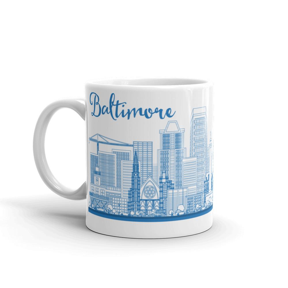 DMVimprints's tweet photo. NEW Baltimore - Charm City - skyline ceramic mugs with wrap around print in two sizes in the store at https://t.co/pTnEY5UIxF. #dmvimprints #DMV #Baltimore #CharmCity https://t.co/aWHFYutjmm