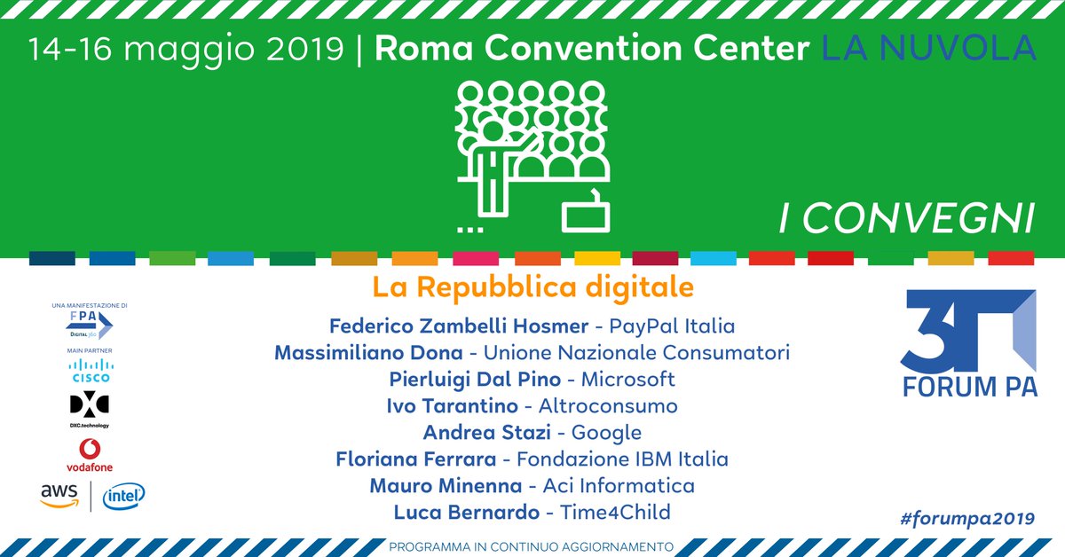 FPA_net's tweet photo. Un convegno durante il quale Luca Attias aprirà alle firme un Manifesto per una Repubblica digitale aperta, partecipata e inclusiva.
Partecipa👉https://t.co/tL8FW78sPc
#ForumPA2019 https://t.co/hBmAclH1ms