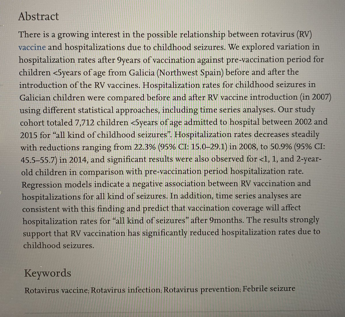 fedemartinon's tweet photo. Impact of rotavirus vaccination on childhood hospitalizations for seizures: Heterologous or unforeseen direct vaccine effects? - PubMed - NCBI https://t.co/ihzqUCILMj #ESPID2019 #rotavolution #vaccineswork @GENVIP_RESEARCH https://t.co/QmmxyI0tbt https://t.co/hF9IiNIrUG