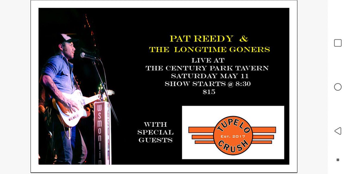 This should be a great show. Hope to see you there! The Crush starts at 8:30!!!