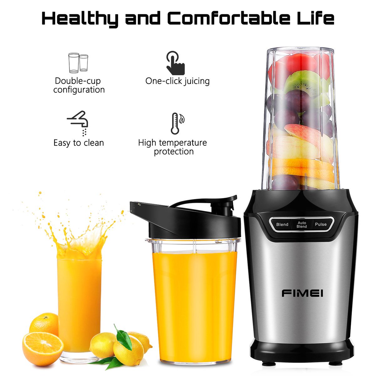FIMEI_official's tweet image. FIMEI Mini Blender, good for travel, portable to carry, easy to use! #Blender #MiniBlender #portableBlender #FIMEI