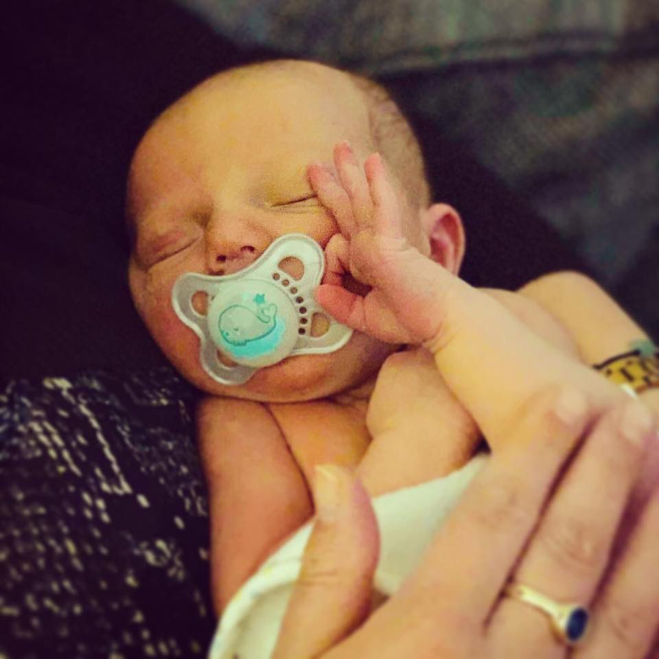Pat1Boyle's tweet photo. @dele_official My new born just did #deleallicelebration (well nearly!) Come on you Spurs! @dele_official  #spursgottobeatliverpool https://t.co/i8pvQuSTza