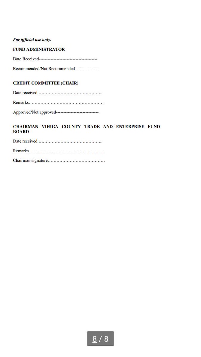 VihigaCountyGov's tweet photo. And as for groups, this is a sample of the form.. 
#VihigaTradeAndEnterpriseFund https://t.co/KR2dm4gcxG