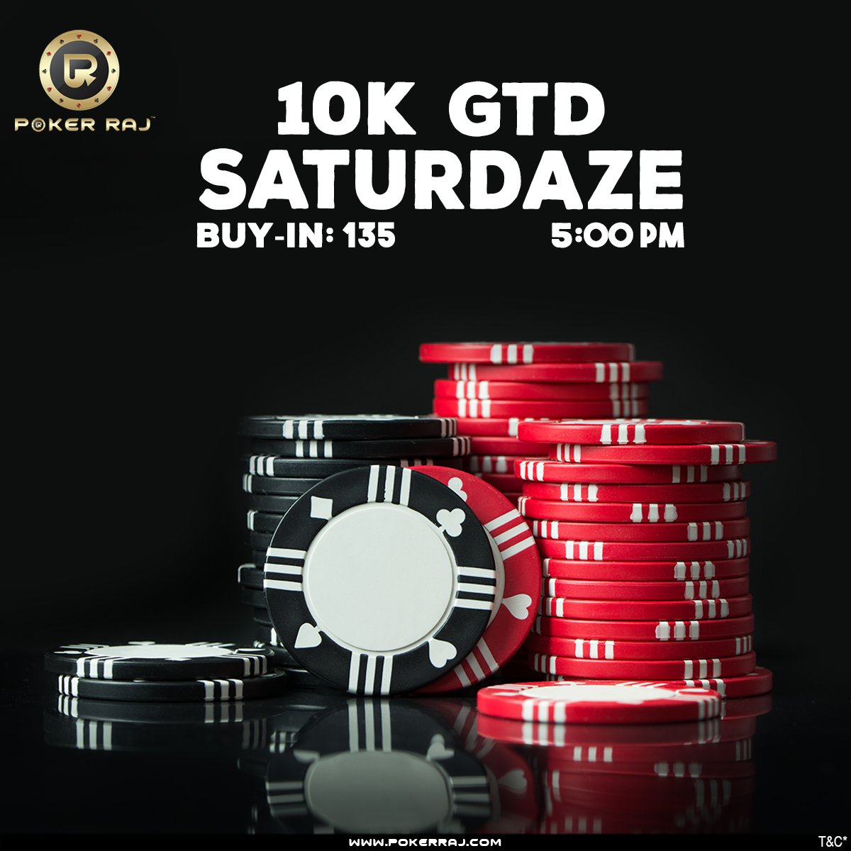 Weekend Therapy! 
Play the 10K GTD #Saturdaze at 5 PM, only on PokerRaj.