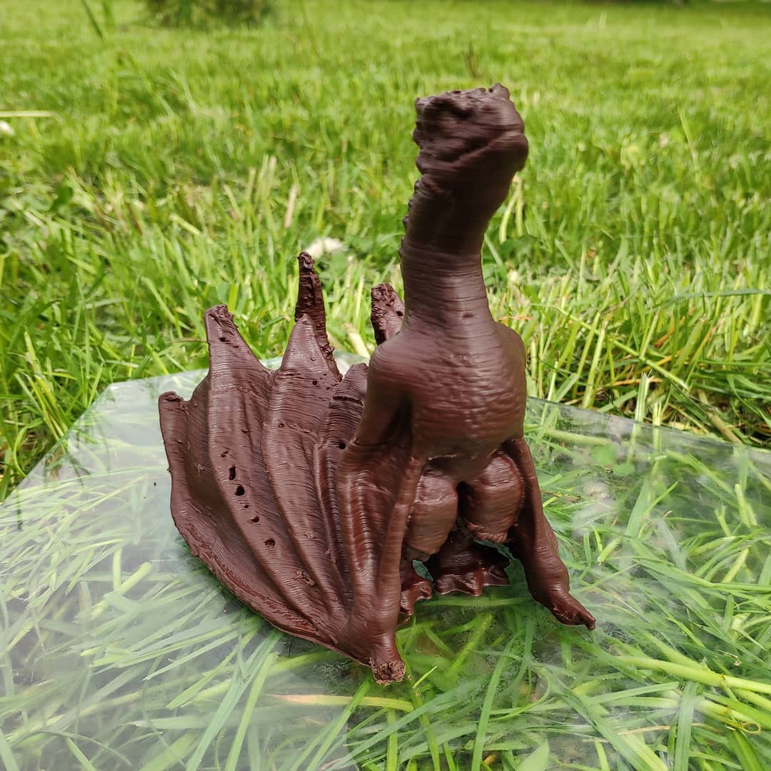 ChocoL3d's tweet image. Yes, it&apos;s not perfect, but we think - it worth to be shown...
Printed with Master Martini - Caribe (chocolate chips).
Printing time 20 hours
Nozzle 1.0 mm
Layer 0.3mm
#chocol3d #GameofThrones #Drogon #dragon #dracarys #chocolate #3dprinting