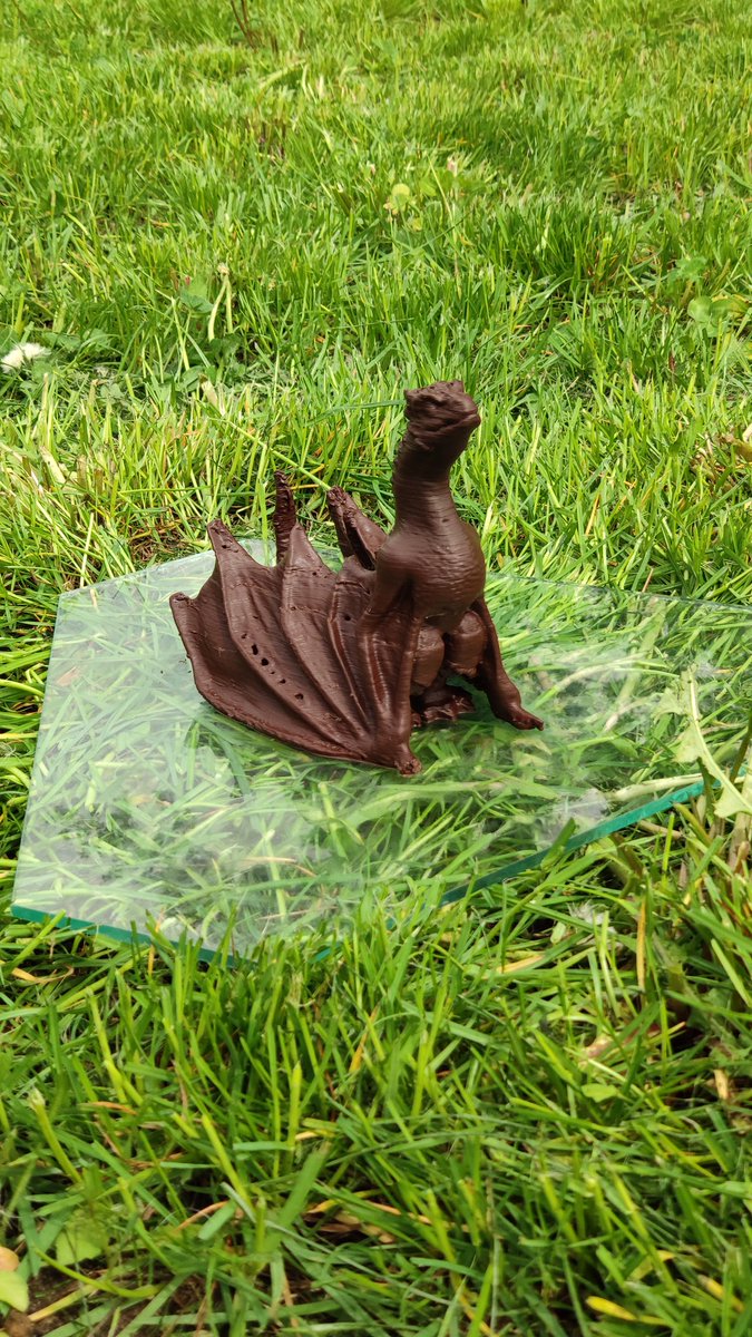 ChocoL3d's tweet image. Yes, it&apos;s not perfect, but we think - it worth to be shown...
Printed with Master Martini - Caribe (chocolate chips).
Printing time 20 hours
Nozzle 1.0 mm
Layer 0.3mm
#chocol3d #GameofThrones #Drogon #dragon #dracarys #chocolate #3dprinting