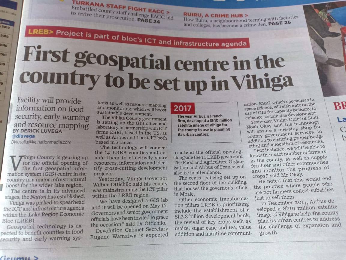 lucychepkosgei's tweet image. GeoSpatial Happenings,   #GeospatialTechnologies - A New Frontier in Sustainable Development, @GovernorVihiga - Governor Vihiga County set to launch GeoSpatial Centre. @ITCAlumni @kenmubea
