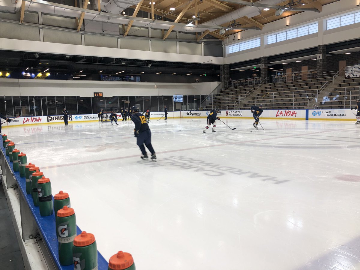 JrSabresOJHL's tweet image. The Blue Group has taken the frozen sheet for their first on-ice session of #DevCamp19!