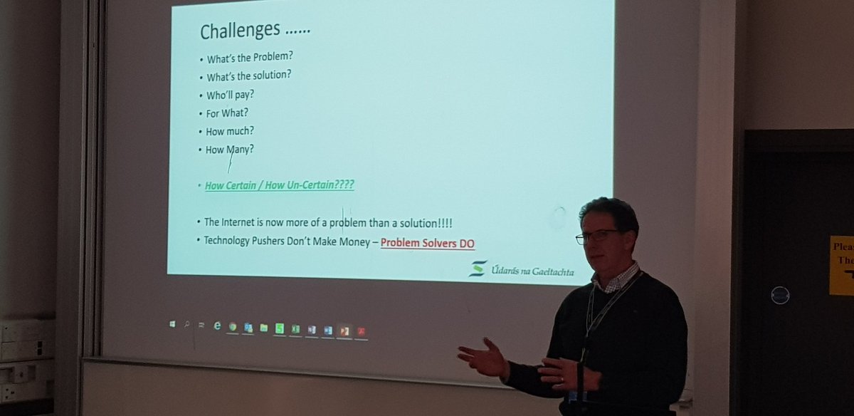 CopHackIE's tweet image. Mark de Faoite of @UdarasnaG telling hackathon participants how to think about monetising data... Great start to this business focused hacking event. @AZO_space @CopernicusEU #CopernicusHackathon @nuigalway @Entirl