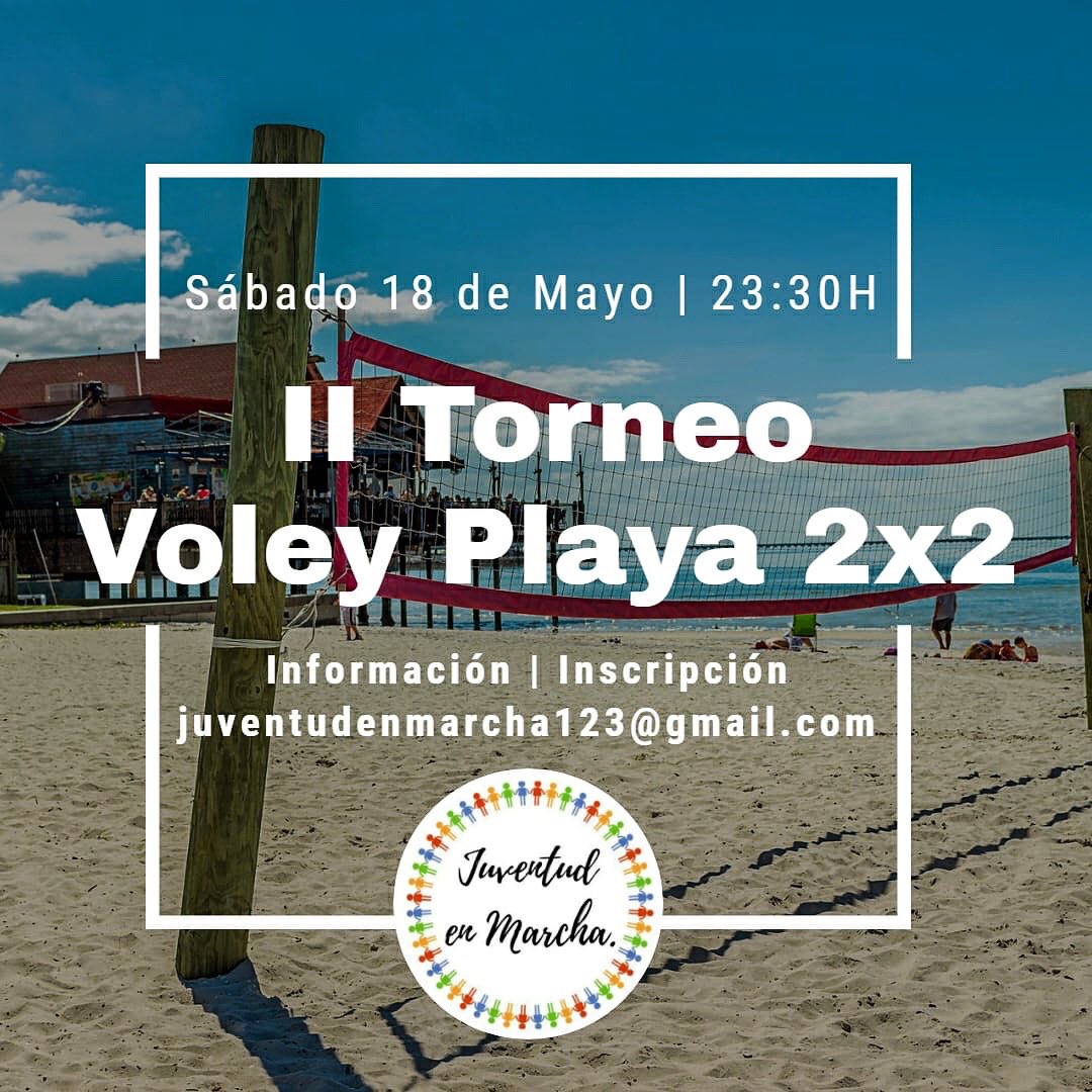 J_ENMARCHA's tweet photo. Os traemos la SEGUNDA EDICIÓN DEL TORNEO DE VOLEY PLAYA 2x2!!
Los equipos serán 2 pero podéis apuntaros 3 y dejar a uno como SUPLENTE. 
Por correo necesitamos vuestros correos, nombre y apellidos y num.
ES GRATUITO como el año pasado y no habrá límite de plazas.
Os esperamos!!❤️ https://t.co/CCBnWxDlVp