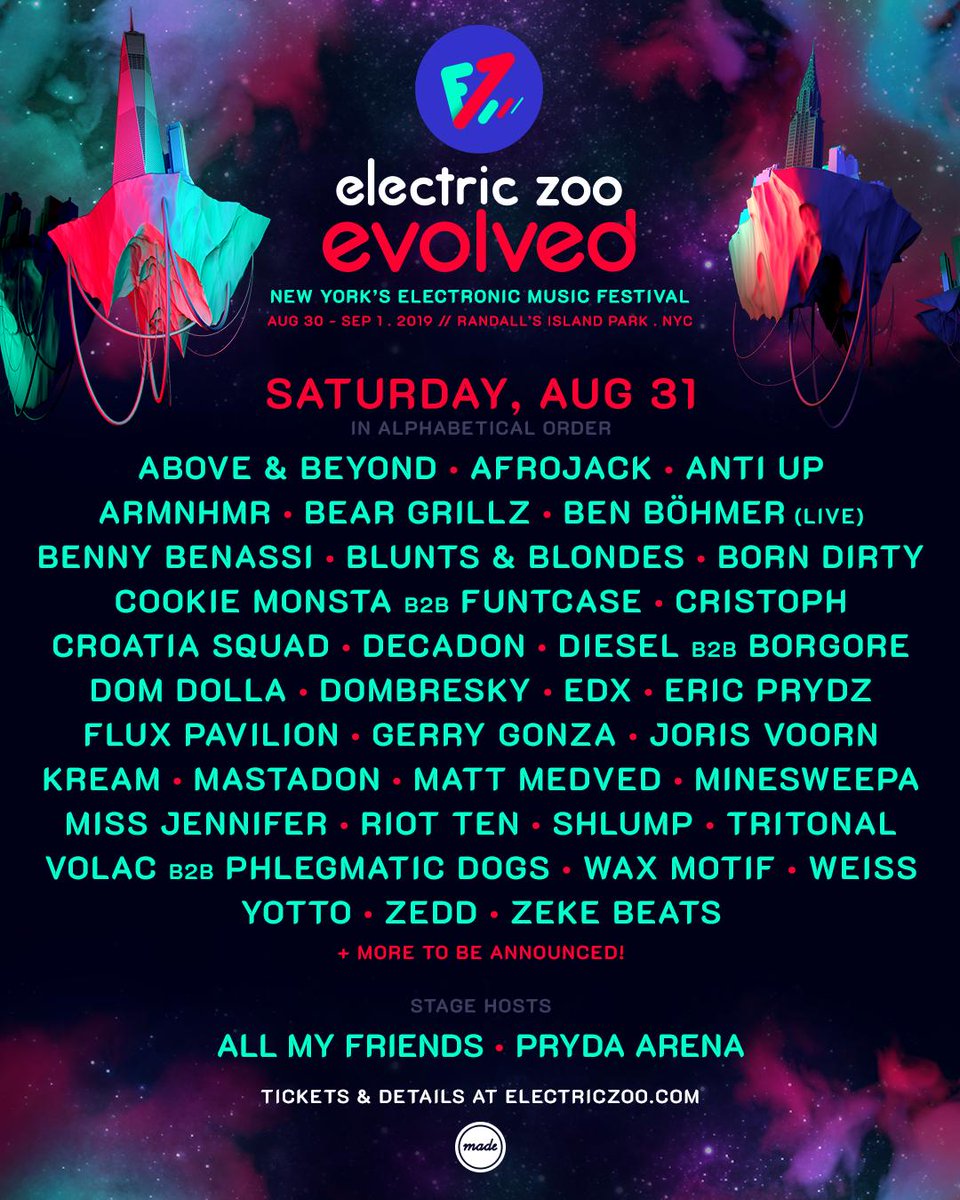 Electric Zoo 2019 lineup