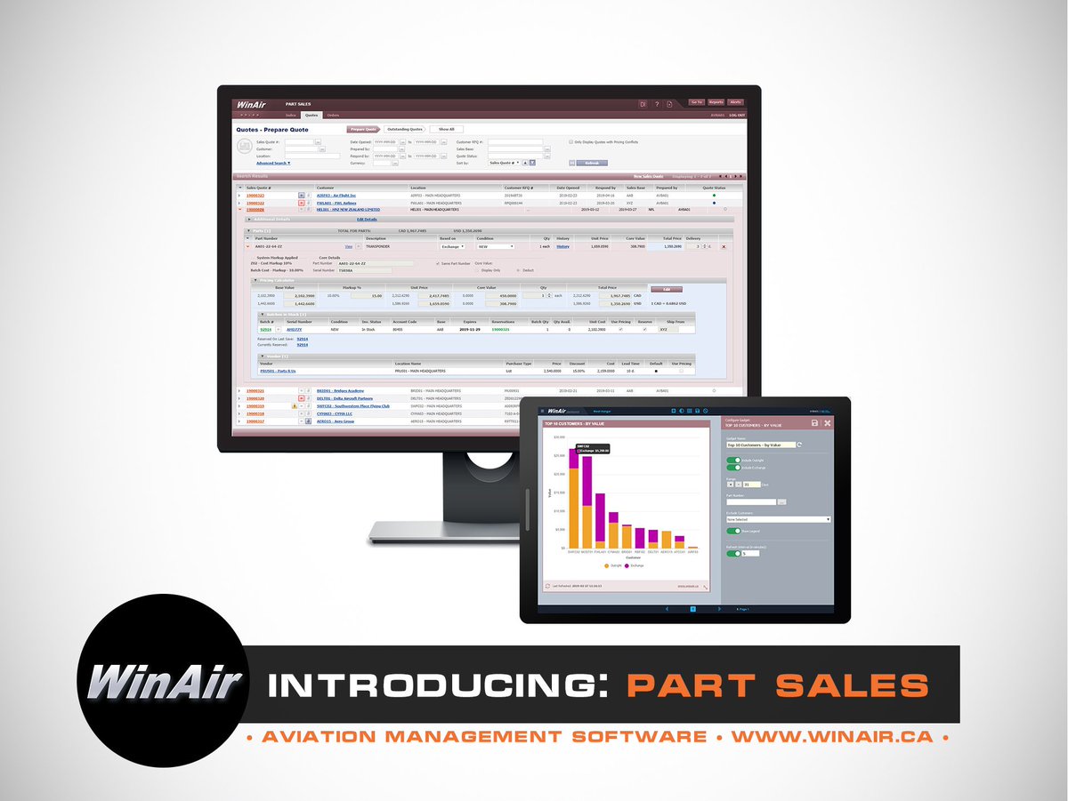 WinAir_Software's tweet image. Want to #Learn about #WinAir's new #PartSales module for #WinAirVersion7? Visit @JUSTHELICOPTERS for all the details on this new game-changing facet of WinAir's industry-leading #AviationManagementSoftware:

justhelicopters.com/ArticlesNews/I… 

#AvGeek #AvMRO #Aviation #AircraftMaintenance