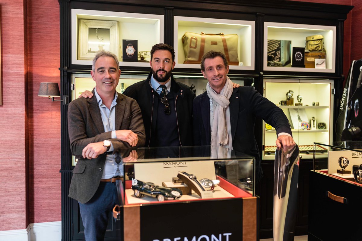 tr_howard's tweet photo. Always a pleasure to spend time with my @Bremont family, attending the launch of the Ecurie Ecosse Blue @JaguarUK D-Type watch in Mayfair - with special guest, @IanCallum. 🇬🇧 https://t.co/2Yg0obYeSs