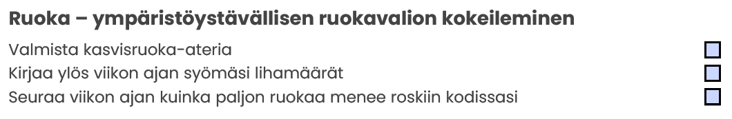 Globaalin #ruoantuotanto'n #ympäristövaikutukset ovat tällä viikolla olleet esillä uutisissa. Omia ruokailutotuttumuksia voi alkaa muuttamaan heti tänä viikonloppuna esimerkiksi <a href="/ilmastokoulu/">Kodin ilmastokoulu</a>'n Ilmastoeskarin tehtävillä. #ruokahävikki #hiilijalanjälki #biodiversiteetti