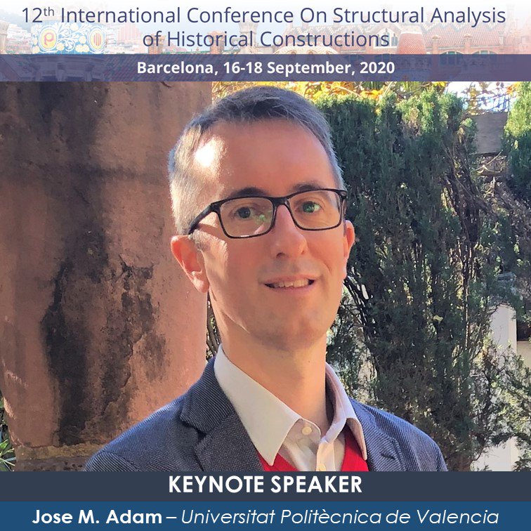 SAHC 2021 (@2020sahc) on Twitter photo 🔊We are happy to announce one of the keynote speakers of the #SAHC2020 conference:
👉Jose M. Adam
🇪🇸Polytechnic University of Valencia, Spain <a href="/UPV/">Universitat Politècnica de València</a>
👨🏻🎓co-founder and partner of the spin-off company Calsens <a href="/CalSens/">CalSens</a>
#KeynoteSpeaker #StructuralEngineering #architecturalheritage 🔊We are happy to announce one of the keynote speakers of the #SAHC2020 conference:
👉Jose M. Adam
🇪🇸Polytechnic University of Valencia, Spain <a href="/UPV/">Universitat Politècnica de València</a>
👨🏻🎓co-founder and partner of the spin-off company Calsens <a href="/CalSens/">CalSens</a>
#KeynoteSpeaker #StructuralEngineering #architecturalheritage