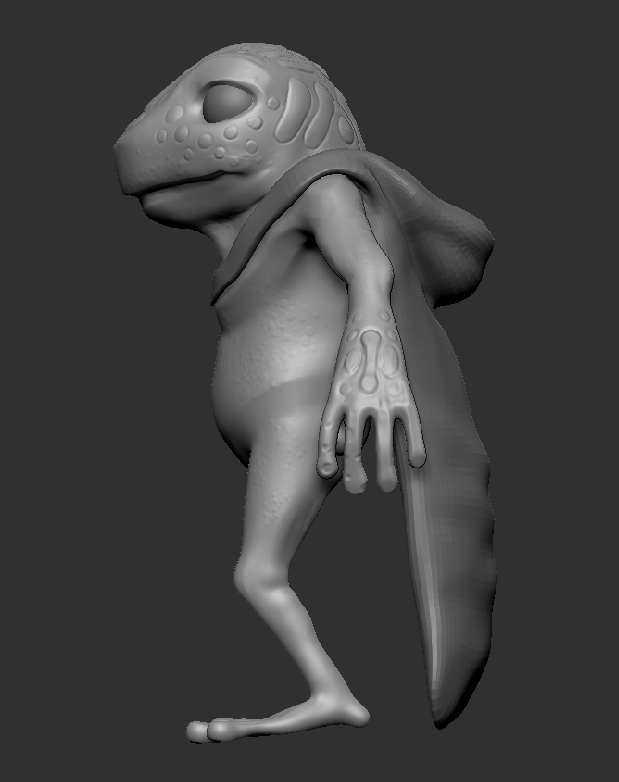 AndrewBush3D's tweet photo. Been working on my current D&amp;D character (Grung, Rogue Swashbuckler) in my free time. My intention is for it to become a miniature in the coming days. Trying rigging once again for posing. #dnd5e #zbrush2019 #3Dprinting https://t.co/m8JqA8BNXH