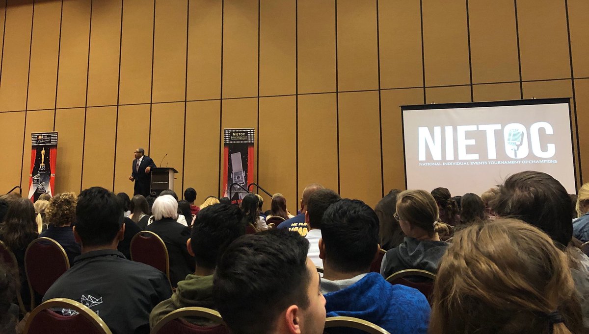 SAASSpeech's tweet image. Opening ceremonies at National Individual Events Tournament of Champions in Omaha!