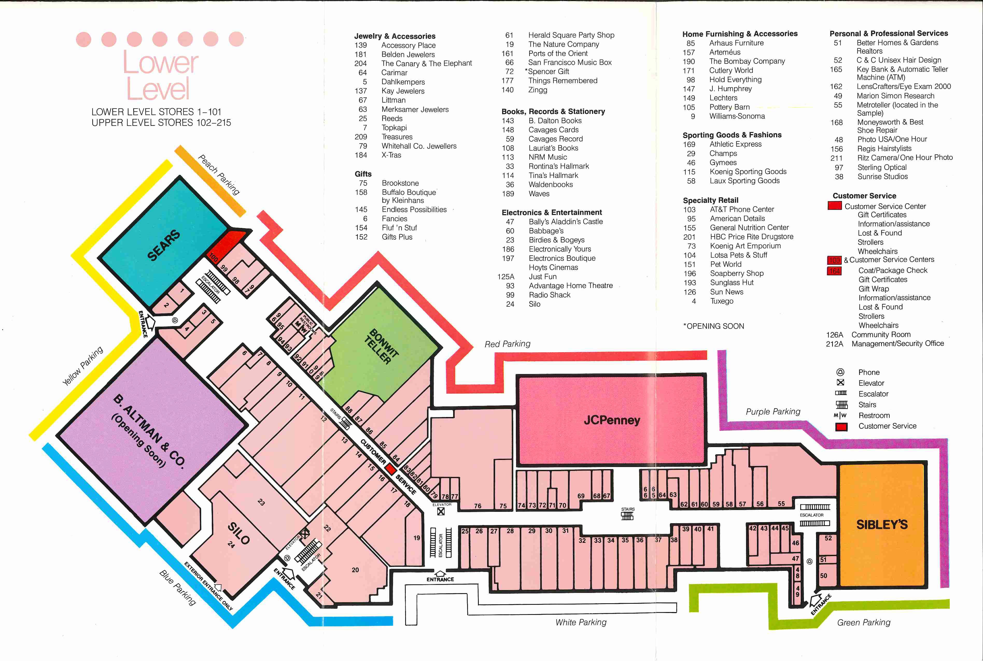 Walden Galleria on X: @SheilaBanks121 Hi Sheila! Here's our directory from  1989! We do still have paper directories around the mall, even after all  these years!  / X