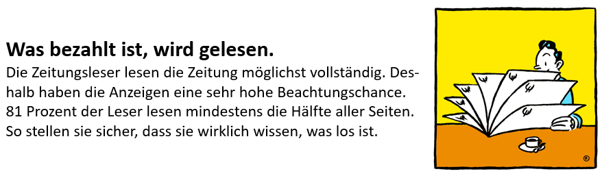 MarkusRuppe's tweet photo. Was bezahlt ist wird gelesen. Auch die Werbung. Und behalten. https://t.co/80AAo79enf