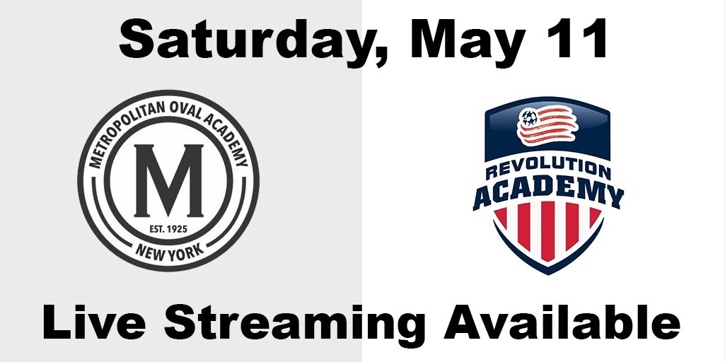 Met_Oval's tweet photo. We are LIVE STREAMING our DA home games on Sat. vs New England Revolution thanks to our partners @fvboomin!

06's at 10am: https://t.co/g4XUacOhYU
05's at 12pm: https://t.co/Qtxkc7IbXv
04's at 2:15pm: https://t.co/XnSbRvYzYE
02's at 4:30pm: https://t.co/ZrbMhN4Ee5
*fees may apply https://t.co/6pJ1uci4zo