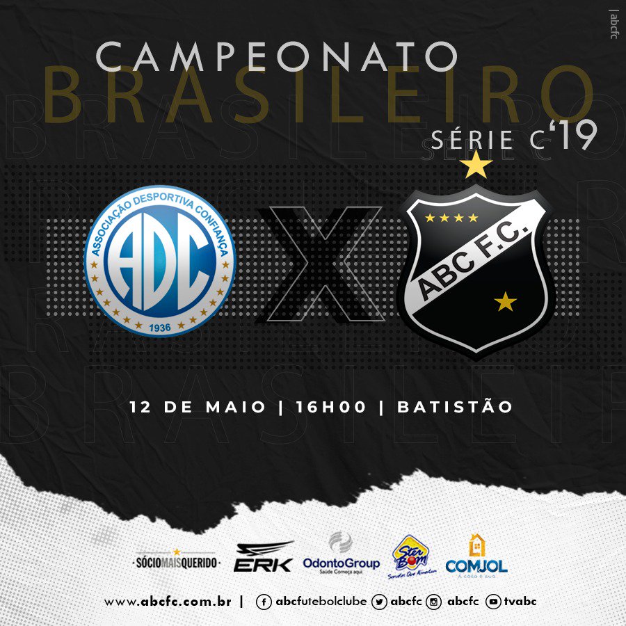ABCFC's tweet photo. 🇧🇷 #VamoSubir | DOMINGO TEM MAIS QUERIDO NO BRASILEIRÃO!

🏆 #CampeonatoBrasileiro | #SérieC
🆚️ Confiança/SE x ABC
🗓 Domingo [12]
🕓 16h
🏟 Batistão

BORA, ABC! RUMO À SÉRIE B!

#BoraABC
#HojeTemABC
#OMaisQueridoDoRN https://t.co/fbTwv0wvUB