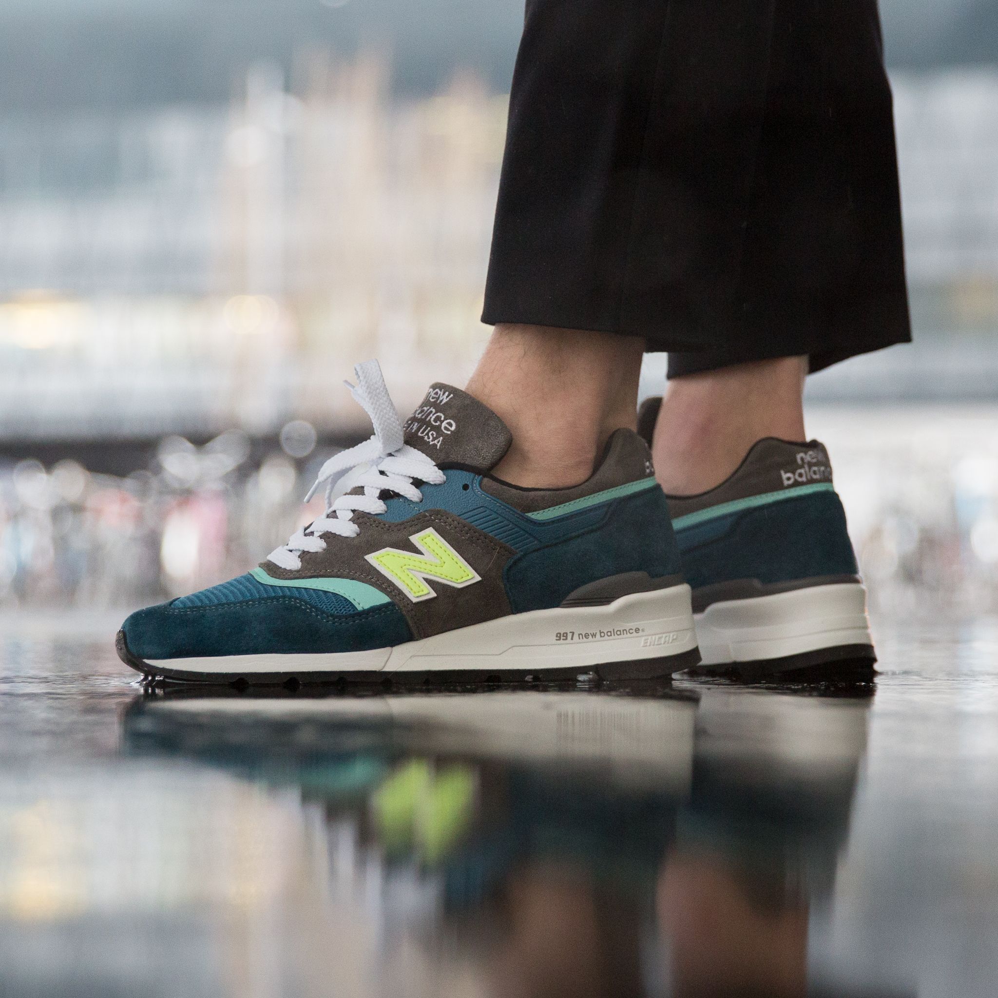 new balance 997 blue green