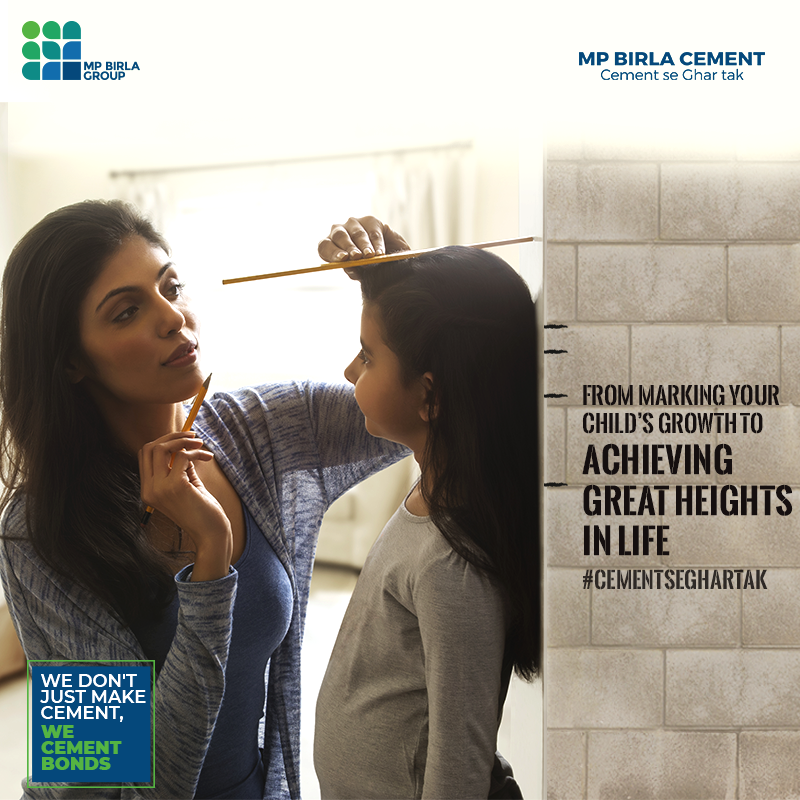 MPBirla_Cement's tweet photo. Somewhere between marking your own height on the wall to marking your children's height, we all grew up.Bonds that help your children grow for the future. #MPBirla #CementseGharTak https://t.co/hGWsWD2lQO