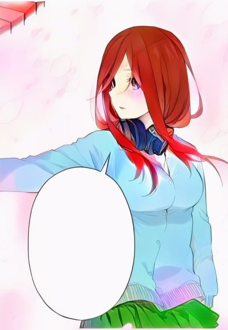 はるまきまきさんがTwitterに投稿した中野三玖(五等分の花嫁)のイラスト。