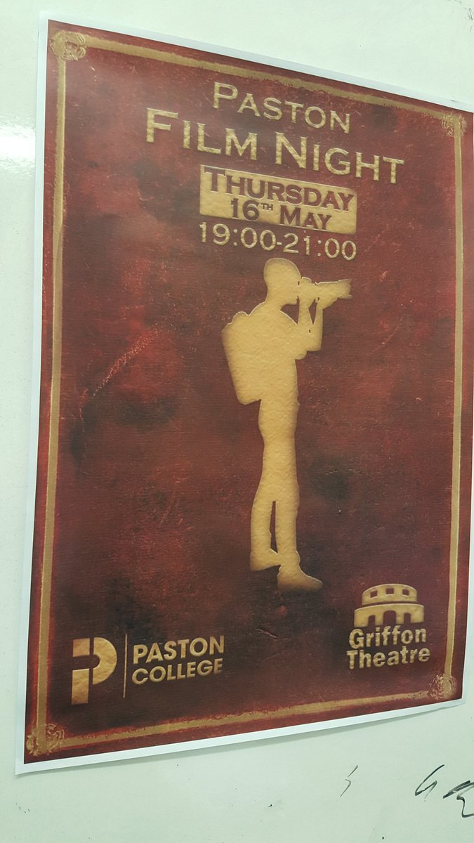 PastonFilm's tweet photo. Look out for our posters dotted around the college https://t.co/8jtsXMrAY6