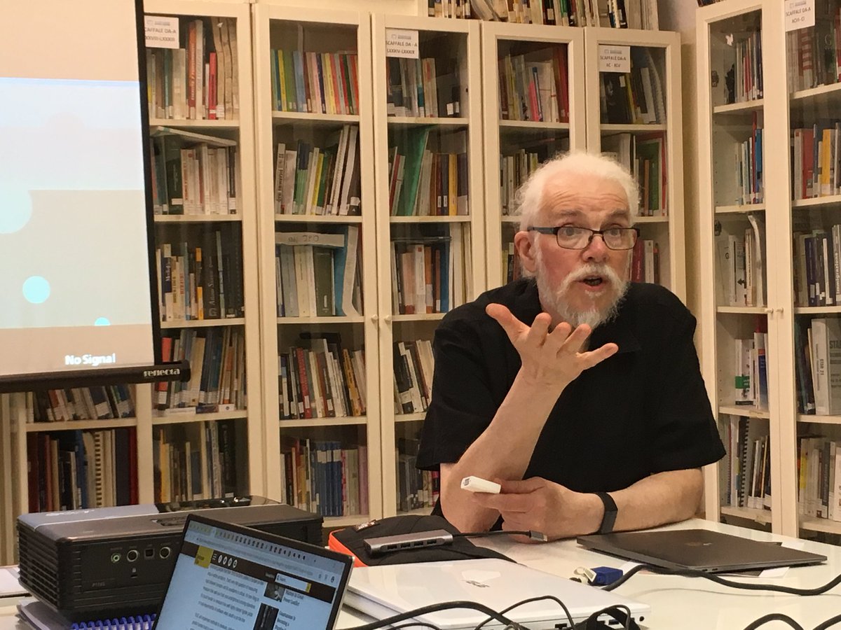 We are pleased to have hosted today Prof. @NoelSharkey  of @icracnet and @BanKillerRobots 
who has held an interesting seminar on #AutonomousWeapons! 

And thanks to our partner @ReteDisarmo for having helped us organizing today's event!