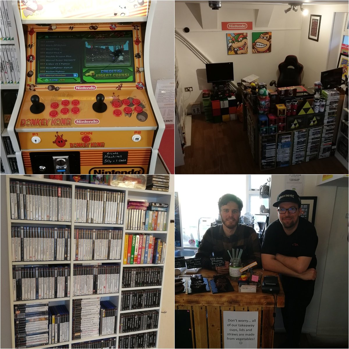 7Ten's tweet image. New (old) game shop time! @BDiddleys cafe opened a retro game shop in their basement of their gaming cafe! #Brighton #Retrogaming #Arcade  @OMGitsVykkye @Tedward618 Visited when attending @Fight_Lab's fortnightly Street Fighter V tournament at @brewdogbrighton.